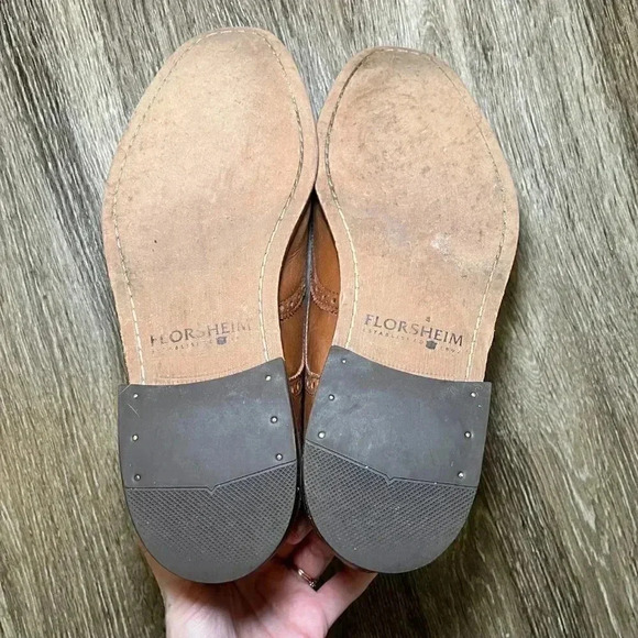 Mens Florsheim Brown Oxford Dress Shoes - 9.5 - Picture 9 of 10